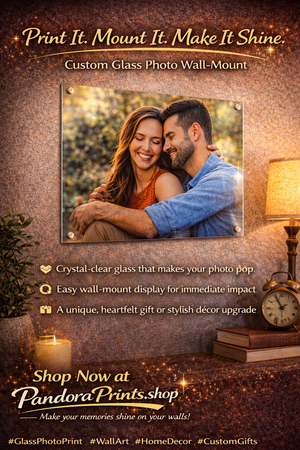Personalized Glass Photo - Wall-Mount | “Print It. Mount It. Make It Shine.”