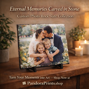 Personalized Photo on a Rock Slate Stone Frame | Eternal Memories Carved in Stone
