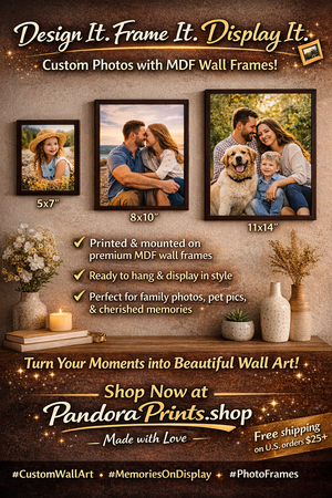 Personalized Photos W/ MDF Wall Frames | “Design It. Frame It. Display It”