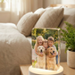 Custom Glass Crystal Photo Block Freestanding Plaque Family Keepsake Gift