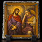Jesus Before Pilate Orthodox Icon Rock Slate Plaque – Byzantine Christian Religious Gift Church Decor
