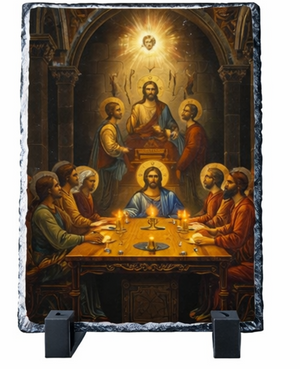 The Last Supper Slate Icon – Orthodox Christian Faith & Communion Gift