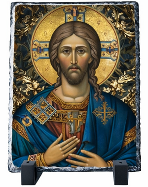 Christ the Savior Slate Icon – Orthodox Christian Faith & Devotion Gift