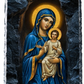 Virgin Mary & Child Slate Icon – Orthodox Christian Faith & Protection Gift