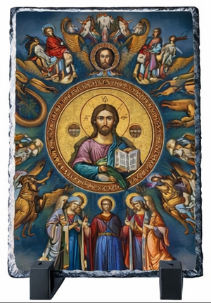 Christ in Glory Slate Icon – Orthodox Christian Faith & Devotion Gift