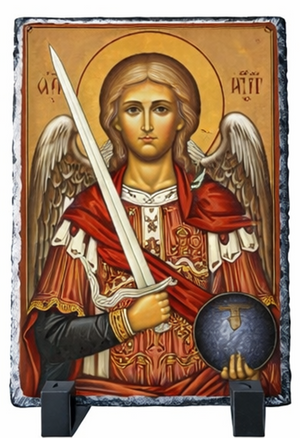 Archangel Gabriel Slate Icon – Orthodox Christian Faith & Protection Gift