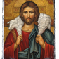 Christ the Good Shepherd Icon Plaque on Natural Slate – Sacred Orthodox Christian Art