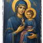 Byzantine Religious Icon Slate Print with Stand