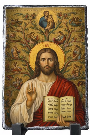 Christ the True Vine Slate Icon – Orthodox Christian Faith & Devotion Gift