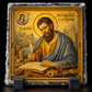 St Matthew the Evangelist Orthodox Icon Rock Slate Plaque – Byzantine Christian Religious Gift Church Decor