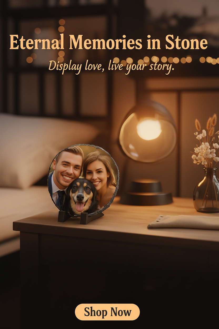 Custom Photo Rock Slate Collection | Eternal Memories Carved in Stone - Pandora Prints