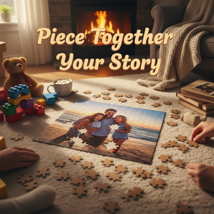 You Complete Me Puzzle from Photo Custom Jigsaw Puzzle Piece Keepsake Gift for Mom Dad Kids Her Him Couple Valentine's Unique Memory Gift