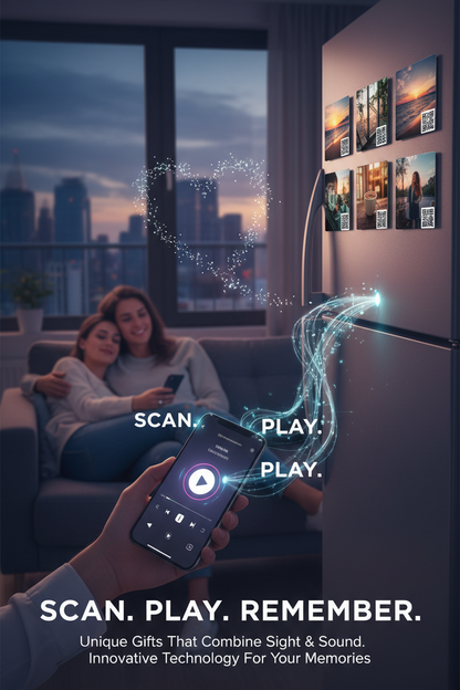 Personalized Photo Music Fridge Magnet |  “Your Song. Your Story.”