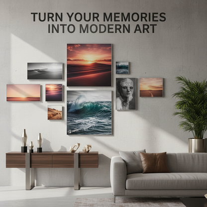 Custom Photo on Metal to Hanging Wall Art, 10th Wedding Anniversary Gift for Wife & Husband, Tin Anniversary Gift, Ten Years Together